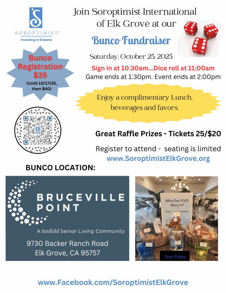 2025 Soroptimist Bunco Flyer